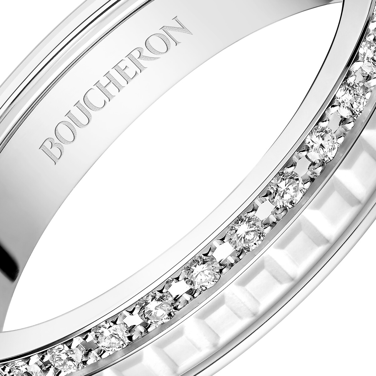 キャトル ダブルホワイト ダイヤモンド リング ハーフ | ブシュロン