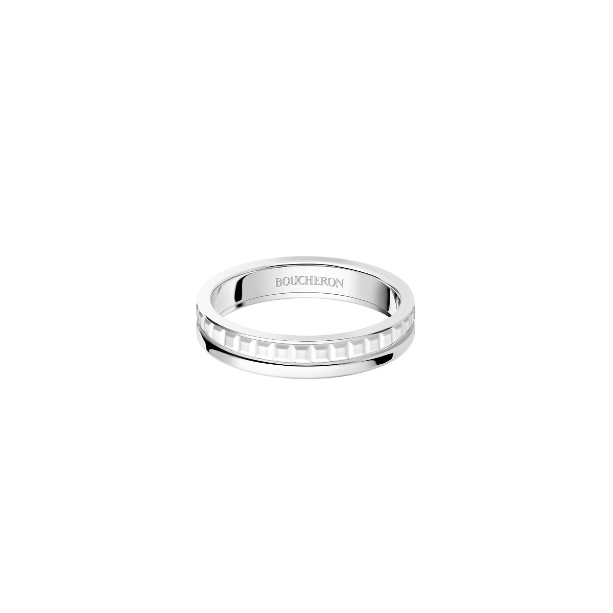 Quatre Wedding Band Double White Edition | Boucheron US