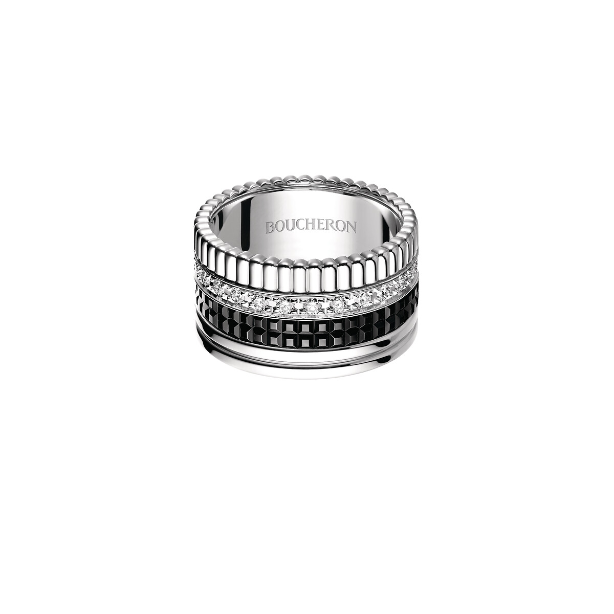 Quatre White Edition | Paved Large Ring | Boucheron US