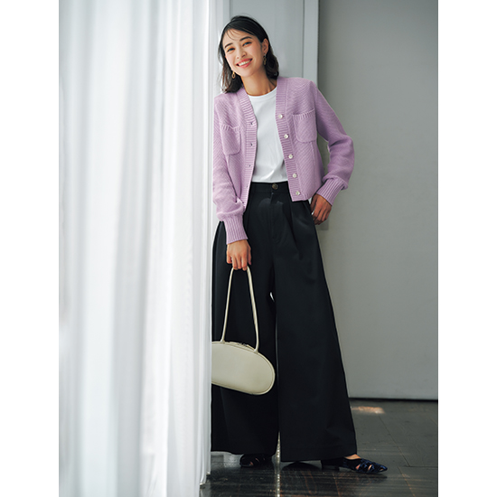 L'AUBE BLANC]バスケットニットカーディガン | KOBUNSHA SELECT SHOP