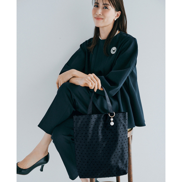 CALLi tokyo]マルチウェイ レザー パイピング カシミア ストール