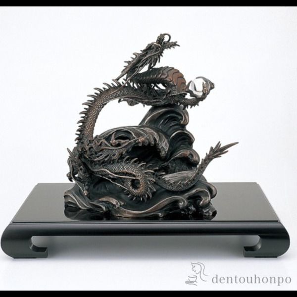 龍ちゃん 時代金工 蝋型鋳銅 古銅 鷹 香炉 置物 U R8804 銅製龍頭香炉