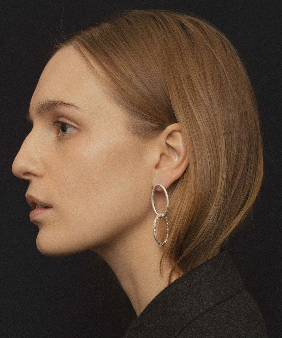 All Blues/オール ブルース Ellipse Double earrings(SV) | ピアス