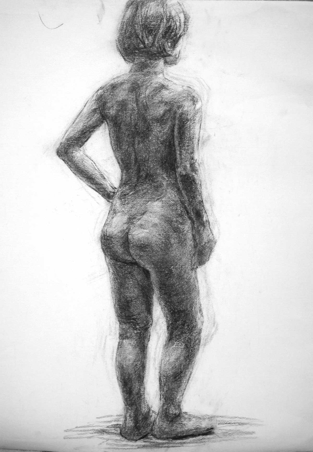 ヌード（裸婦）木炭デッサン | でなおしデッサン塾