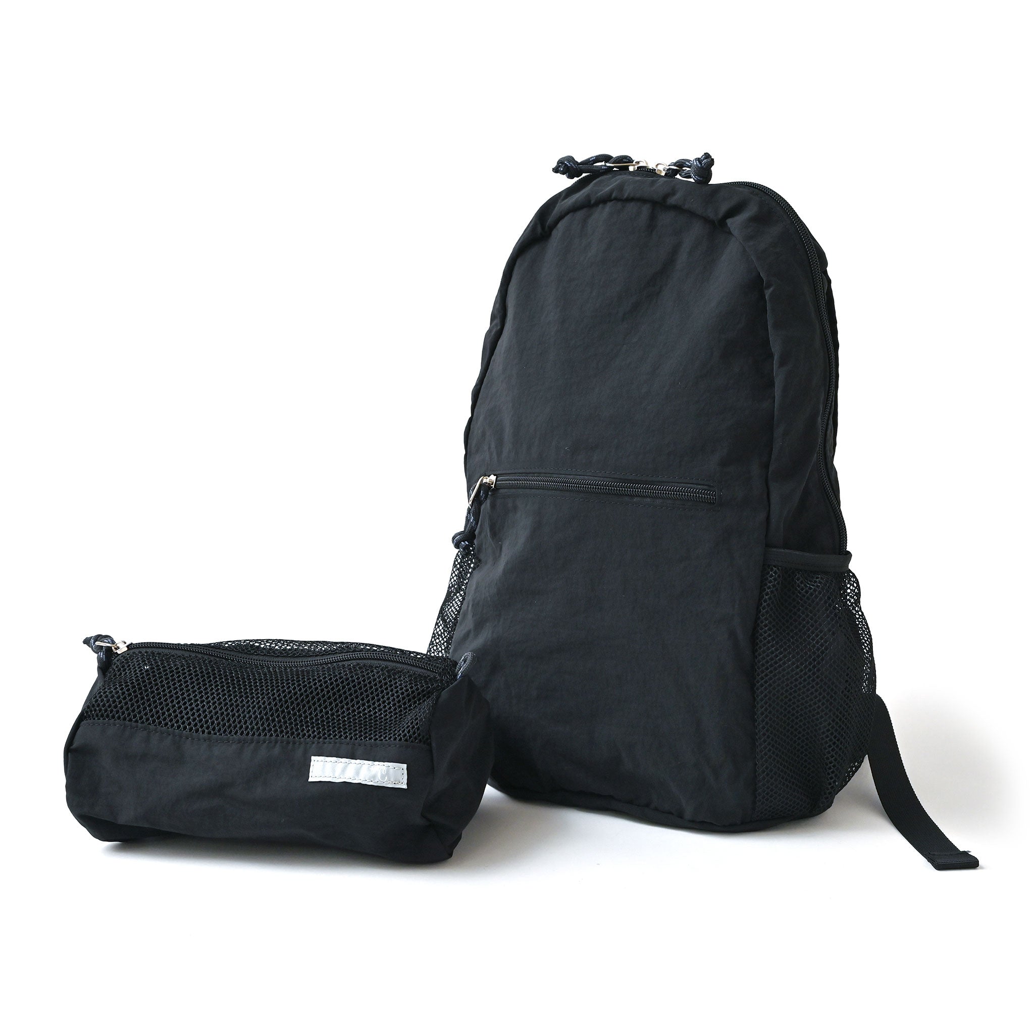 コンパクトリュックサック ポーチ付 パッカブル 持ち運び 折りたたみ