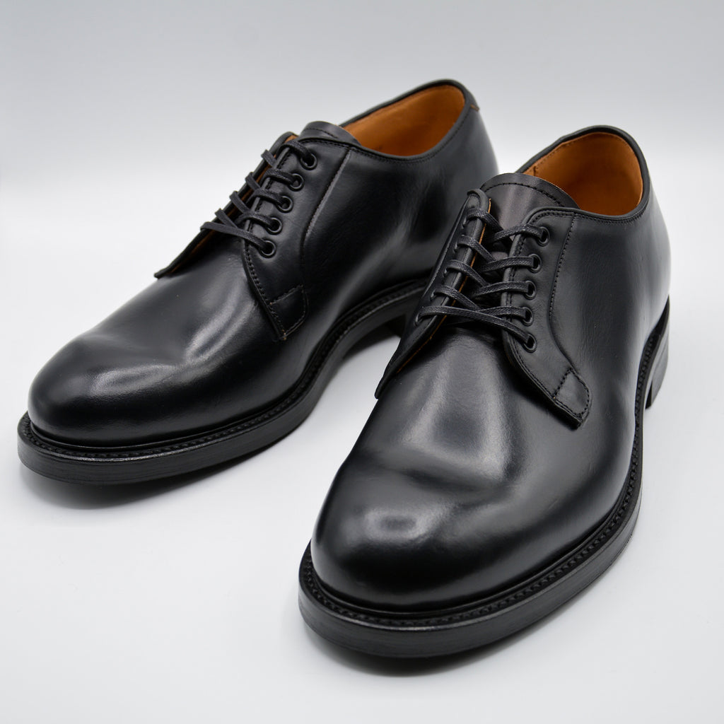 WHEEL ROBE - PLAIN TOE BLUCHER IN BLACK CHROMEXCEL– DOE&DOG