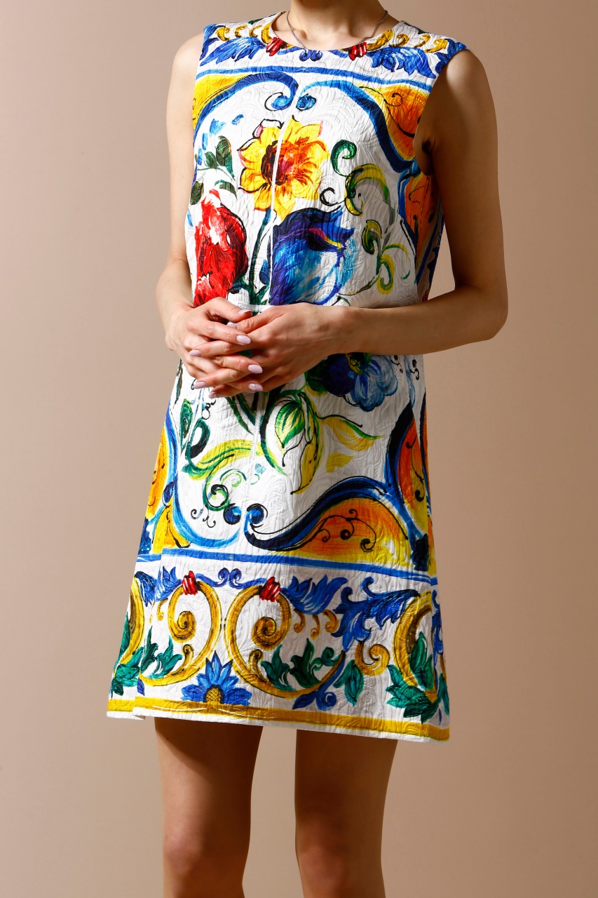 DOLCE＆GABBANA ジャガード織ミニワンピース｜ハイブランドのドレス