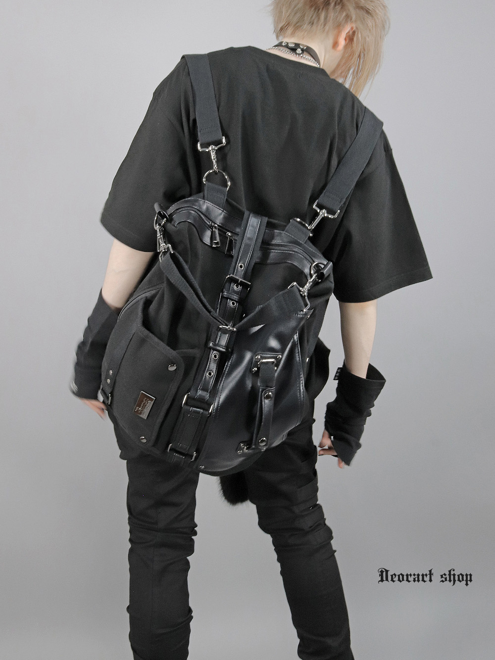 BG009 [5way] エンブレム付 マルチバッグ[リュック・ショルダーバッグ