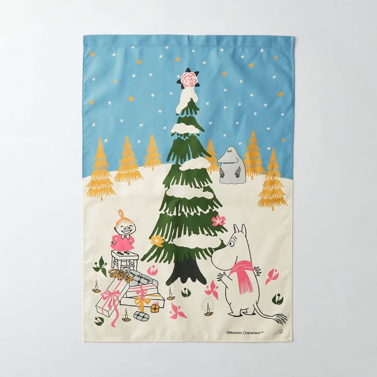 存在感抜群な大判タイプ！ベルメゾン「ムーミン」クリスマスプリントの