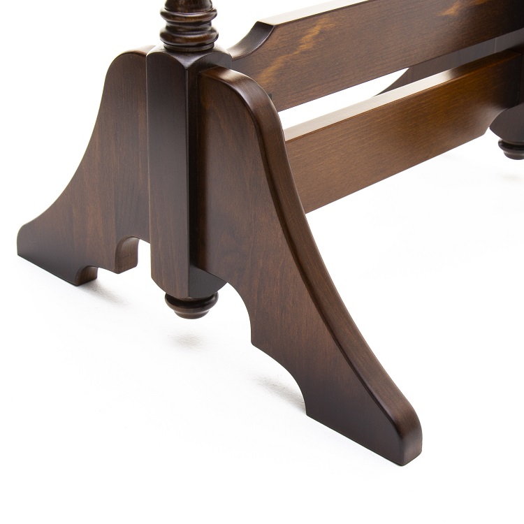 1970'sヴィンテージコロニアルウッドテーブルスタンドミラー