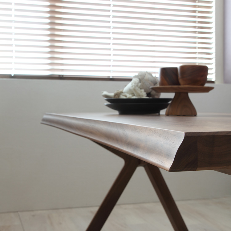 ダイニングテーブル 幅150cm DW5000 ウォールナットナチュラル 通販