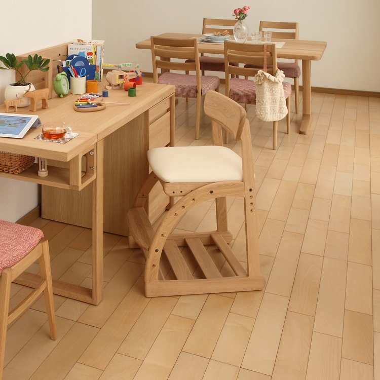 デスクチェア XT1801 フローラルブルー ピュアオーク 通販 | 【公式