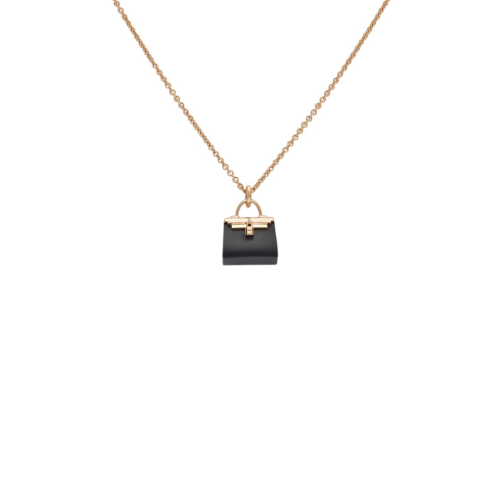 中古] エルメス アミュレット ケリー ブラックジェイド H221350B00