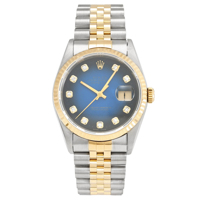 ロレックス デイトジャスト 16233G.BLGブルーグラデーション/10PD