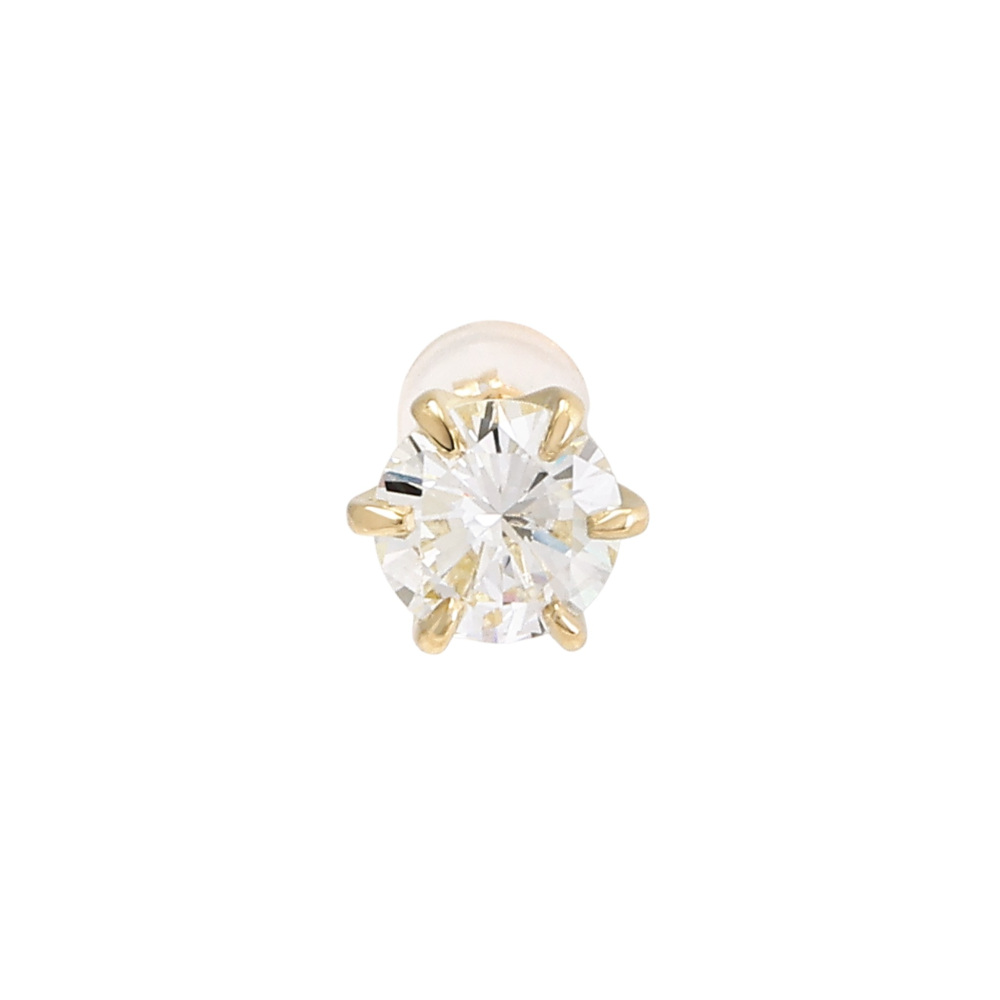 K18イエローゴールド ダイヤモンド ピアス片方 J415595 | ユキザキ