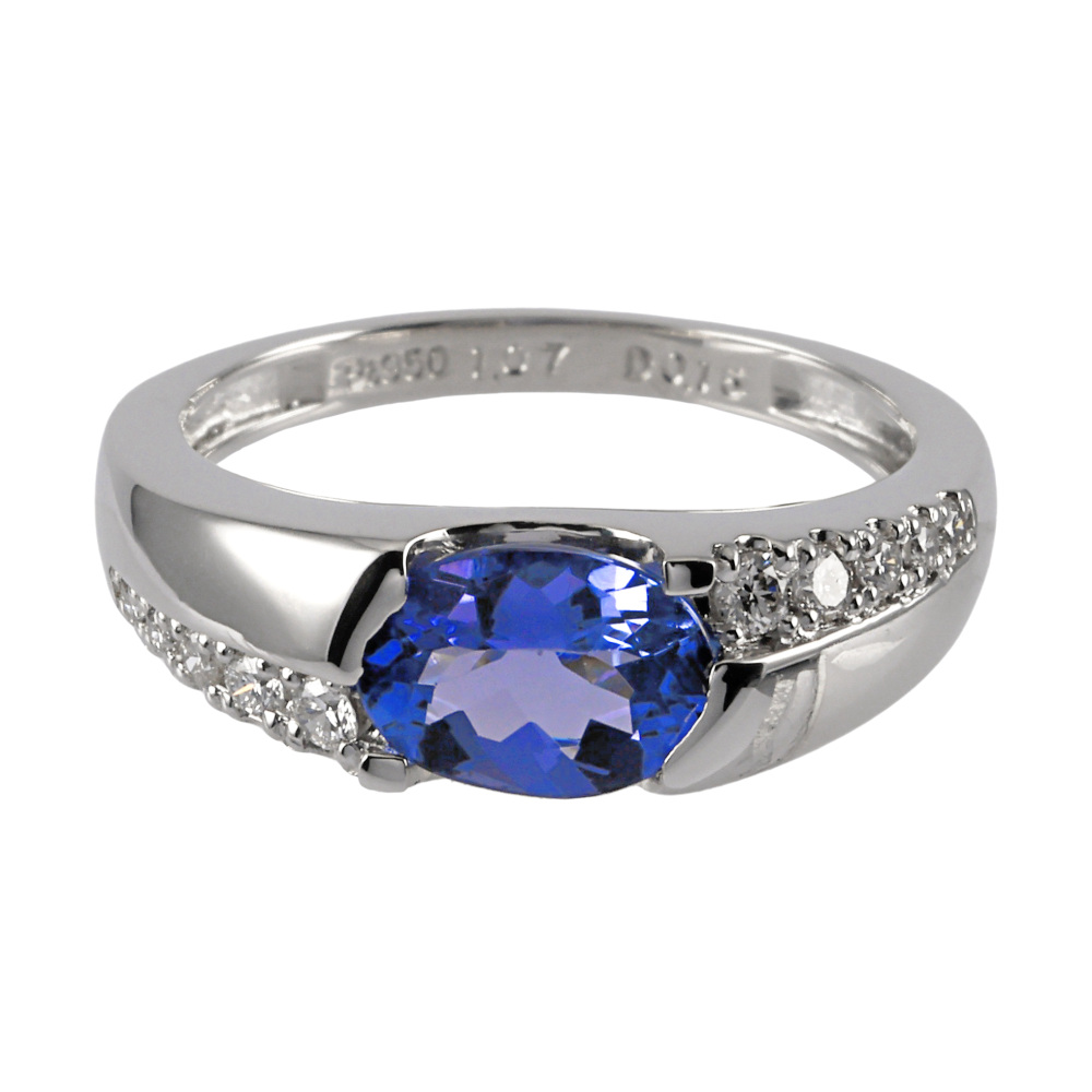 プラチナ950 タンザナイト ダイヤモンド リング J363126 | ユキザキ