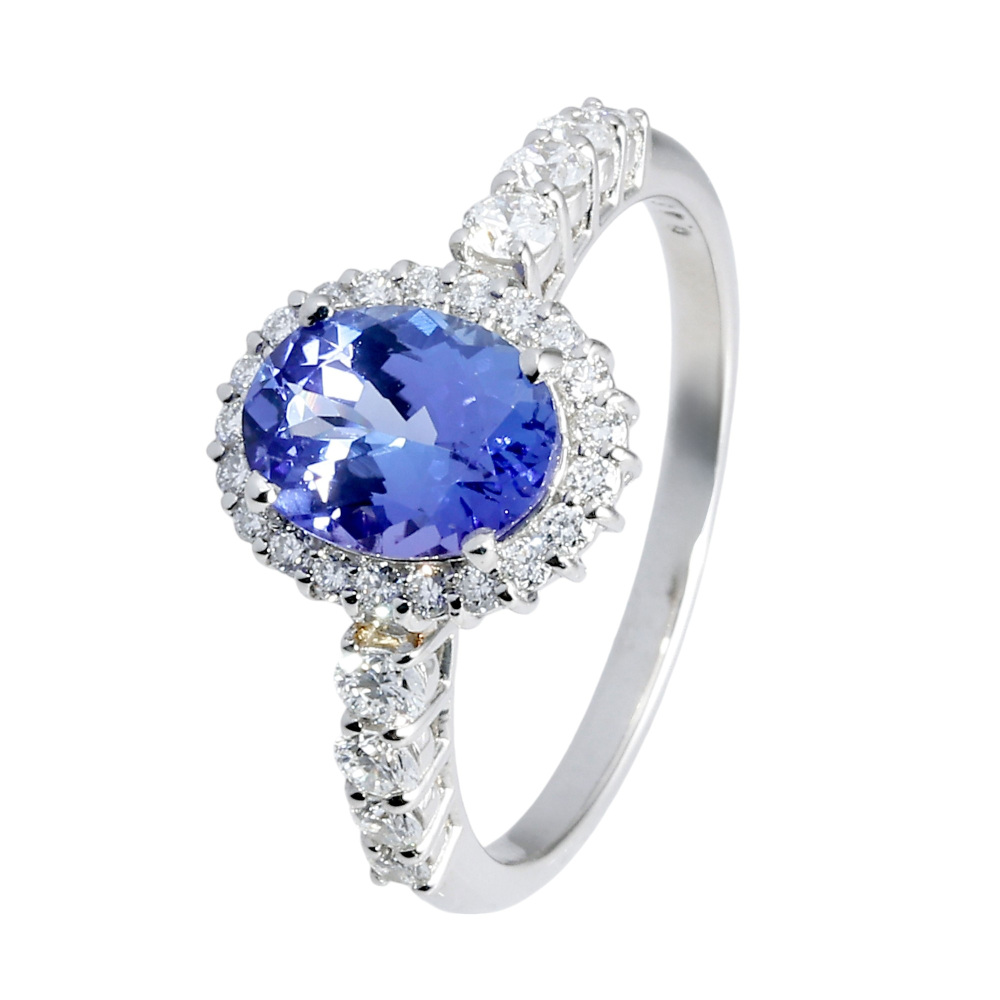 プラチナ950 タンザナイト ダイヤモンド リング J390178 | ユキザキ