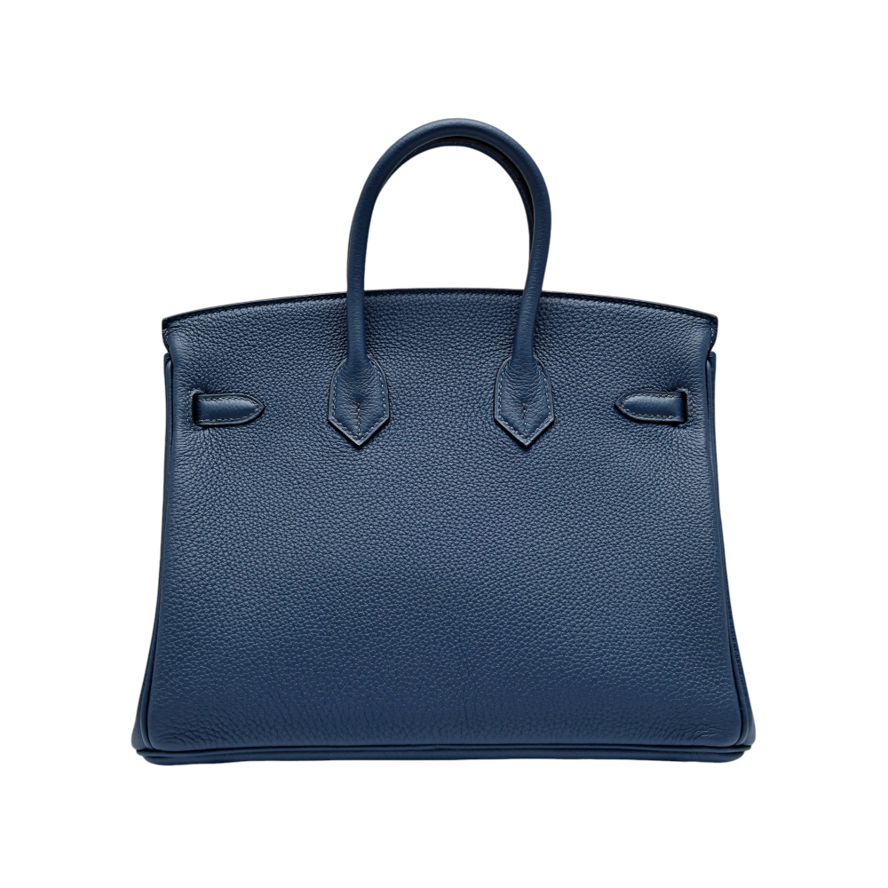 未使用] エルメス バーキン25 トゴ ブルードプリュス シルバー金具 B