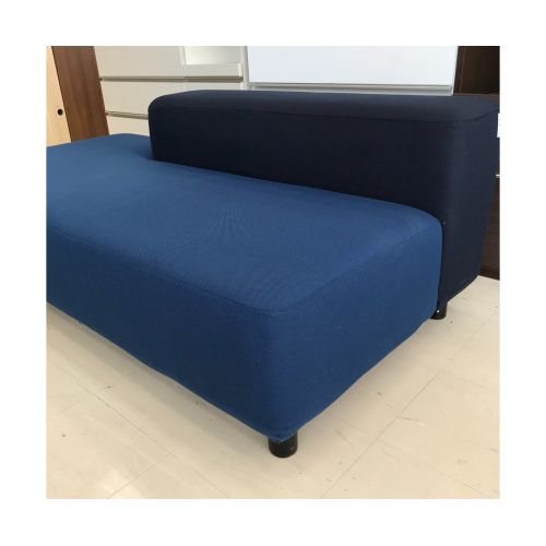 無印良品 (ムジルシリョウヒン) ソファベンチ ネイビー オットマン付