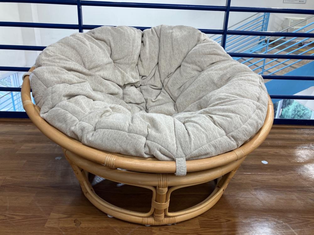 ニトリ パパサンチェア ナチュラル×グレー ファブリック｜トレファクONLINE