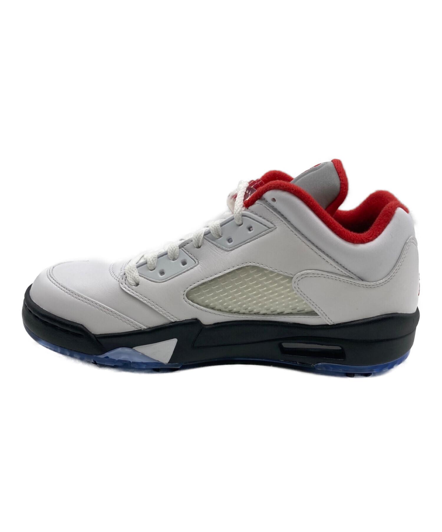 NIKE (ナイキ) スニーカー AIR JORDAN5 LOW GOLF レッド×ホワイト