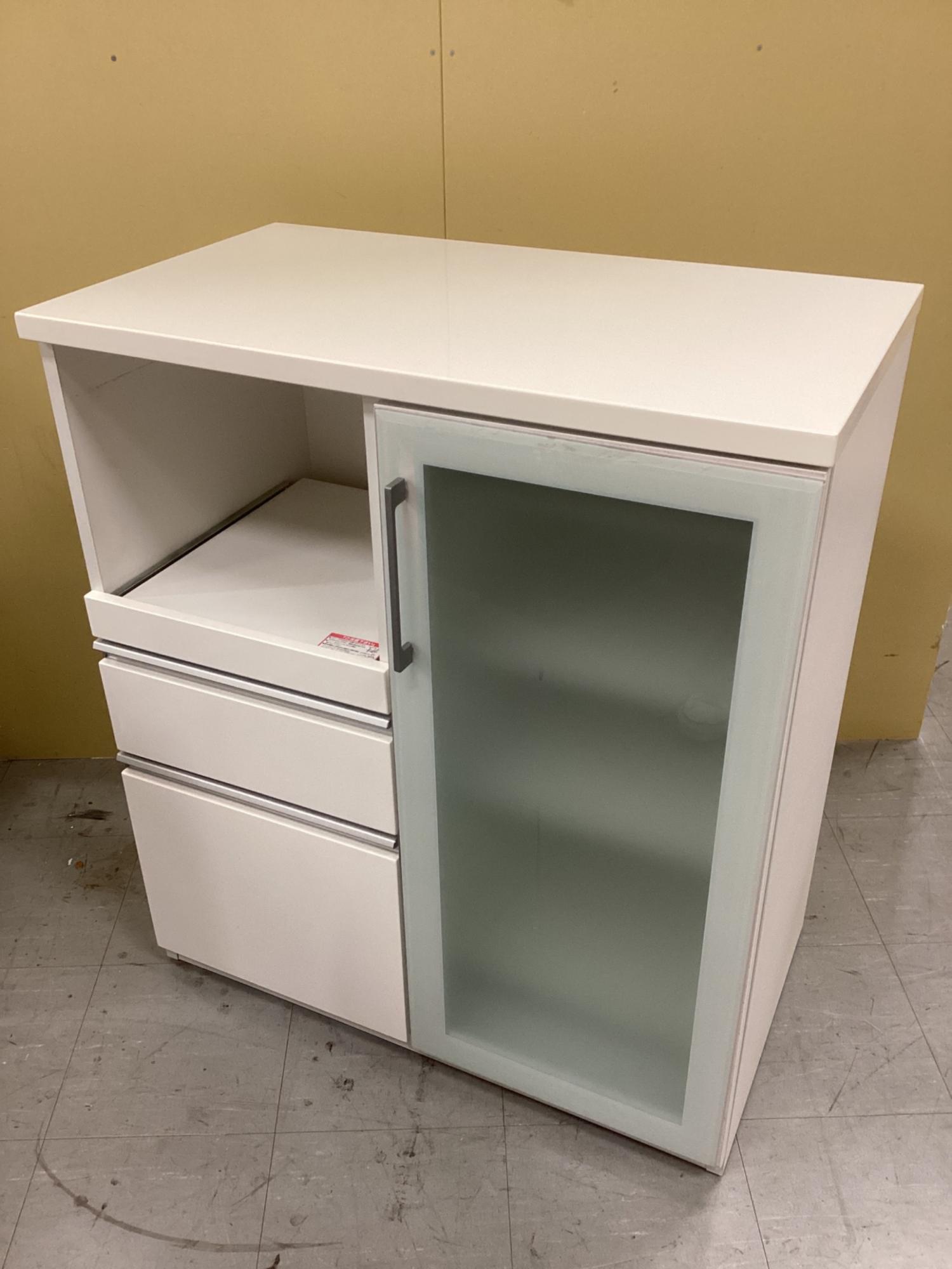 ニトリ キッチンカウンター ホワイト 幅:90cm/奥行:50cm/高さ:100cm 1