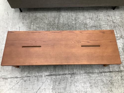 UNICO (ウニコ) ベンチ グレー×ブラウン ファブリック WICK