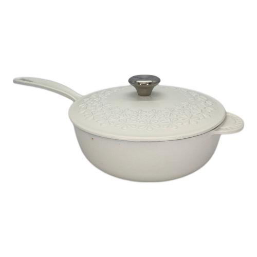 LE CREUSET (ルクルーゼ) 片手鍋 21cm ソーシエフラワーリーフ