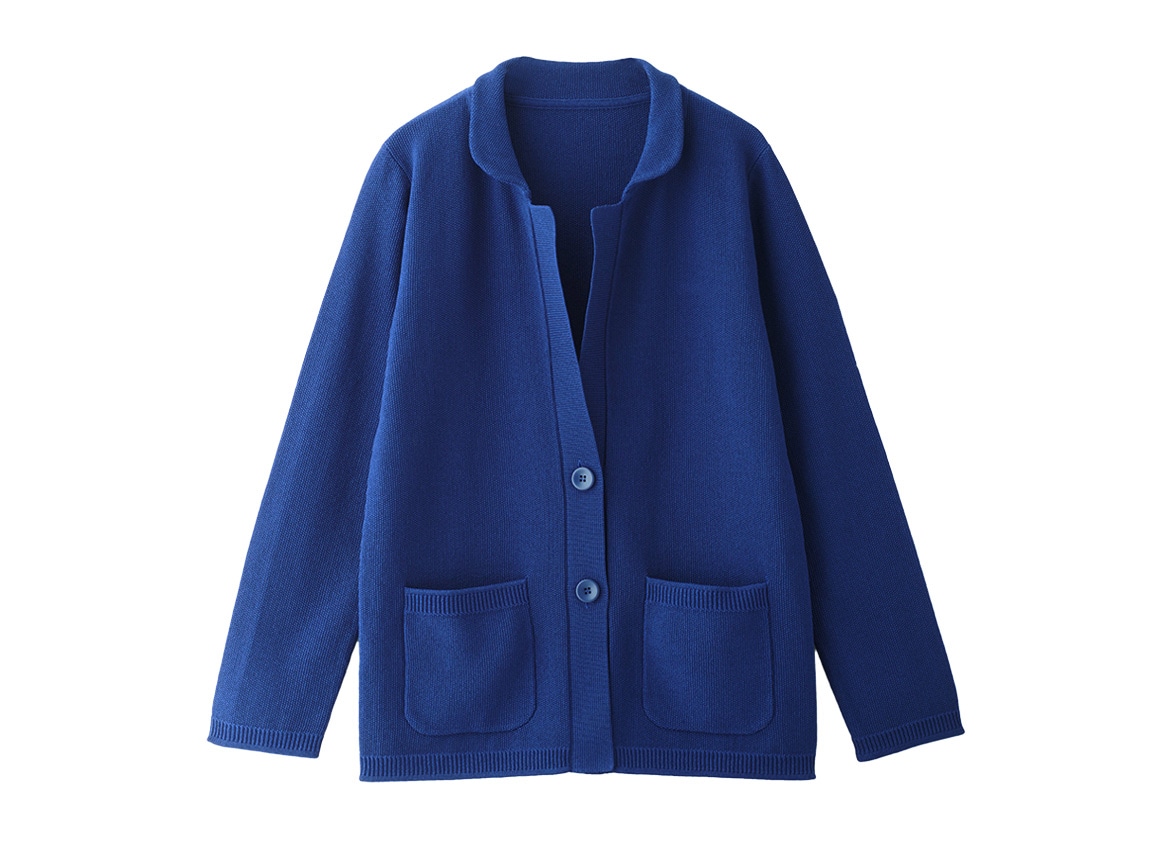 襟つきカーディガンEX(01_S 85_レンガブラウン): ｜ カタログ通販の