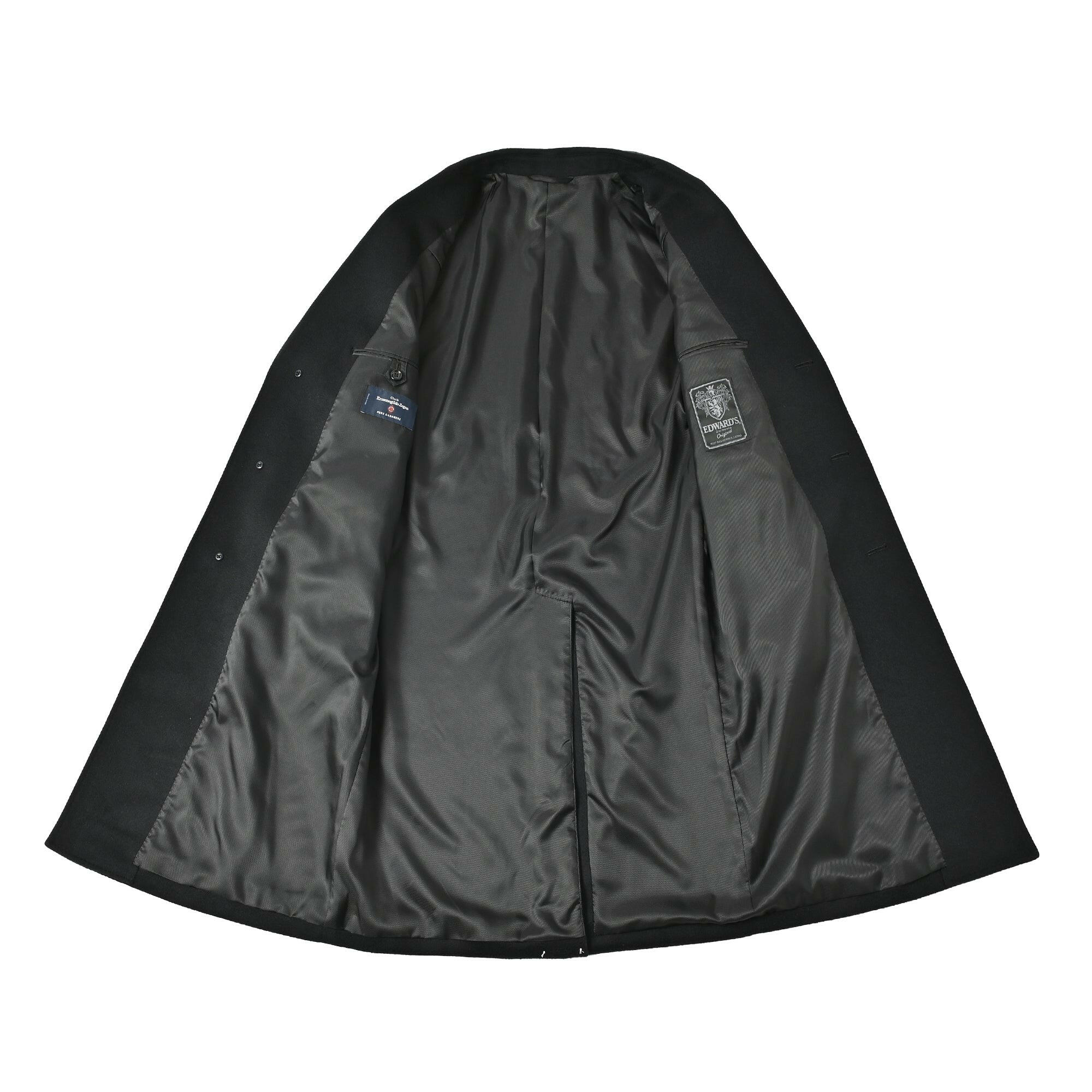 Ermenegildo Zegna カシミヤ チェスター フィールド コート ネイビー W