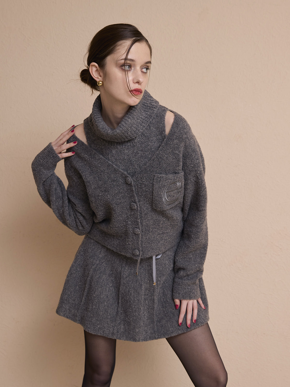 ブークレニットカーディガン