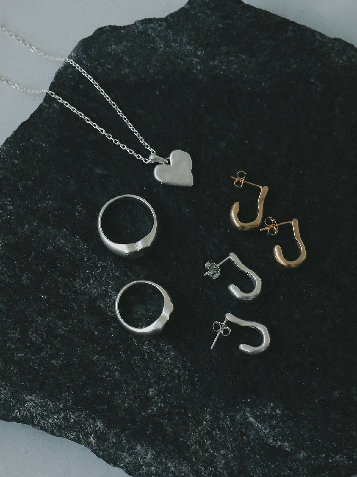 TEN.】ハートシグネットリング MIX 5号