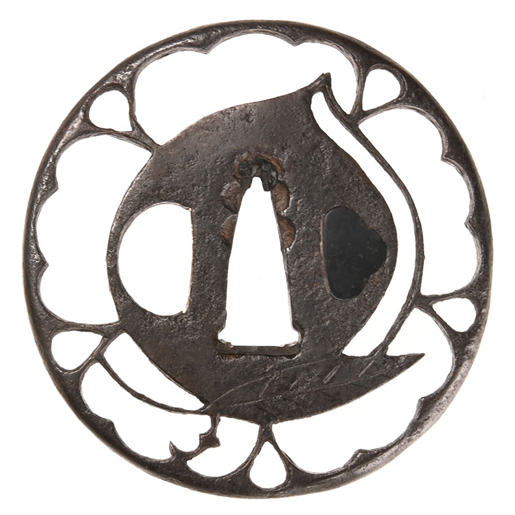 古赤坂 桃透鍔/鐔 特別保存刀装具 ｜日本刀販売は永楽堂