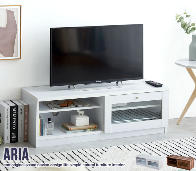 Aria ガラス扉テレビ台 幅100cm | インテリア家具の卸・仕入れ・製造