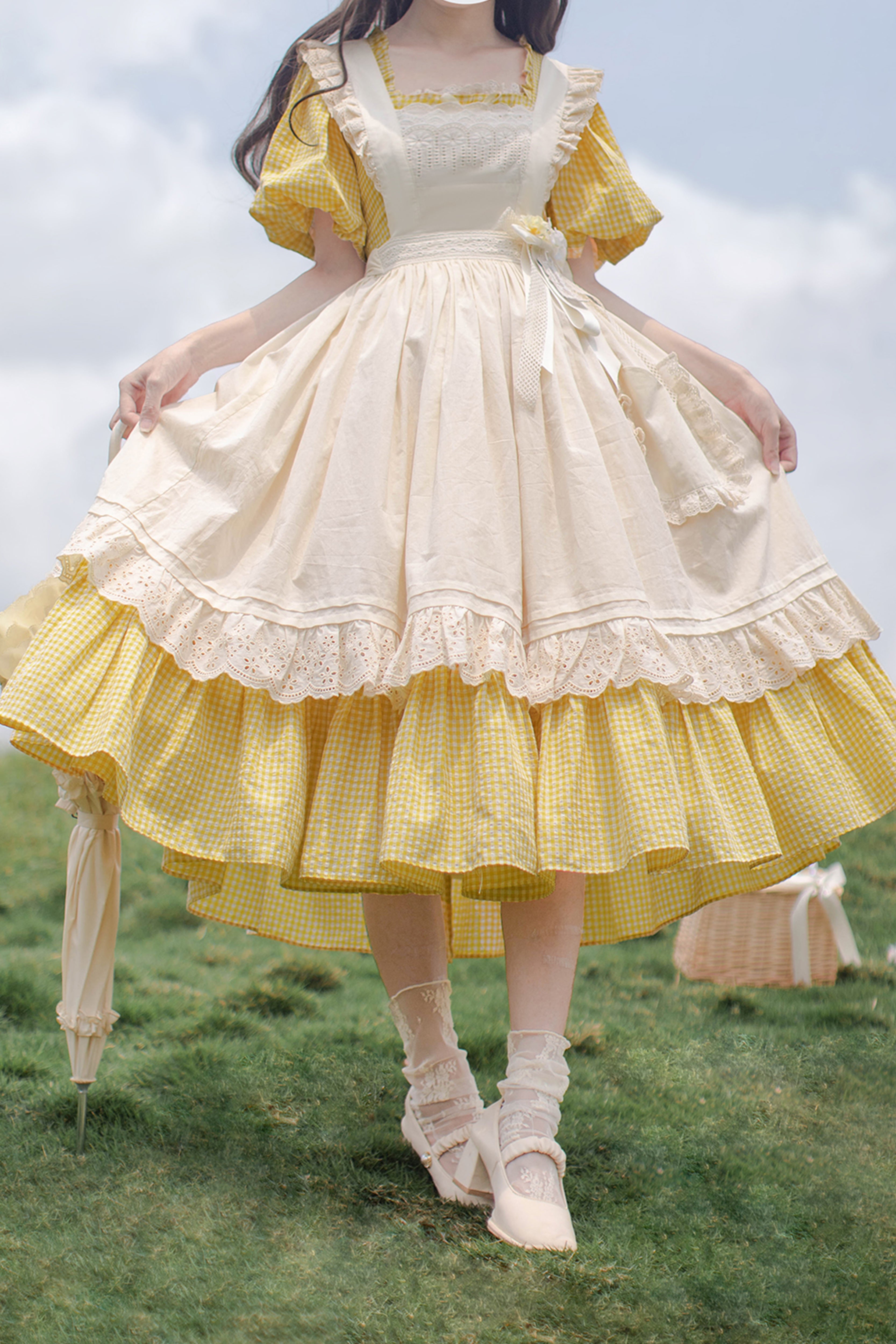 Belle エプロン付きワンピースセット【胡桃木JK】 – Epetice