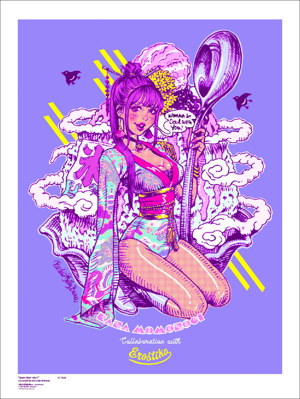 KANA MOMONOGI x Rockin'Jelly Bean” Silk Screen Print 1 – EROSTIKA