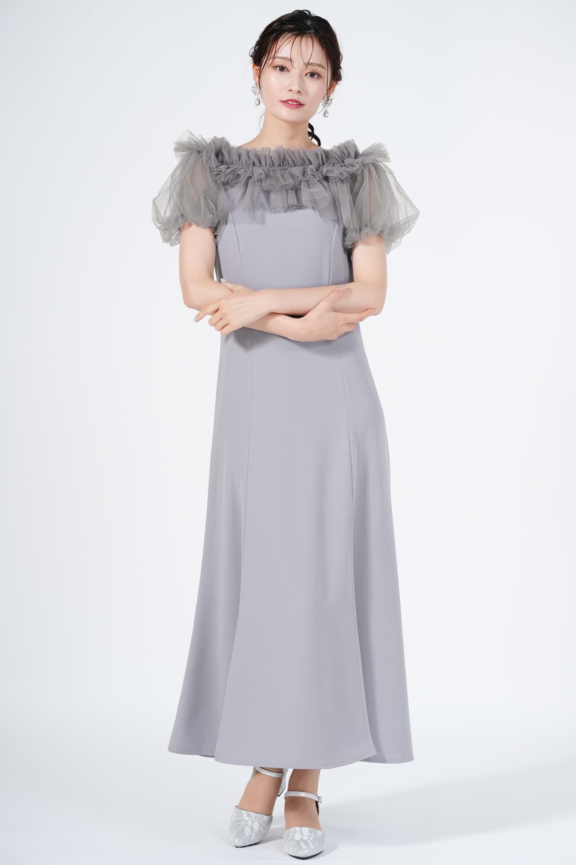 SNIDEL チュールボレロ付きブルードレス (S) をレンタル - 結婚式