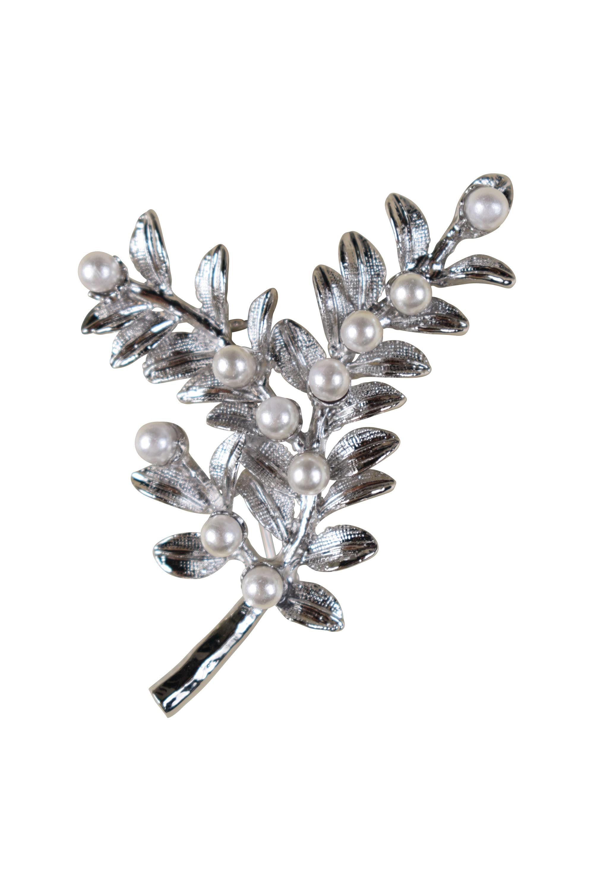 UNITED ARROWS green label relaxing リーフシルバーブローチ を