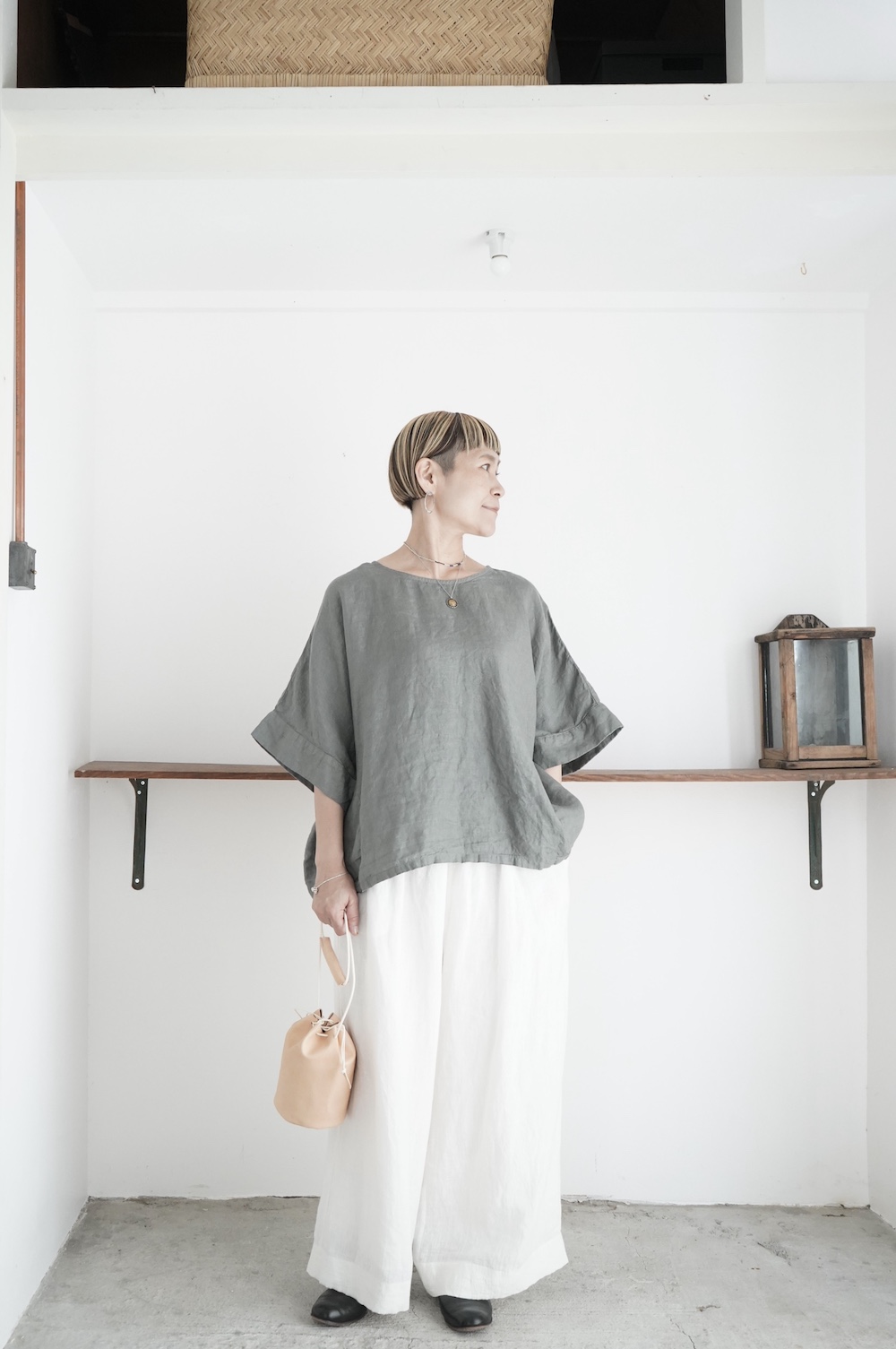 Honnete 姉妹伴2025 Irish Linen New crew neck Tee annabelle