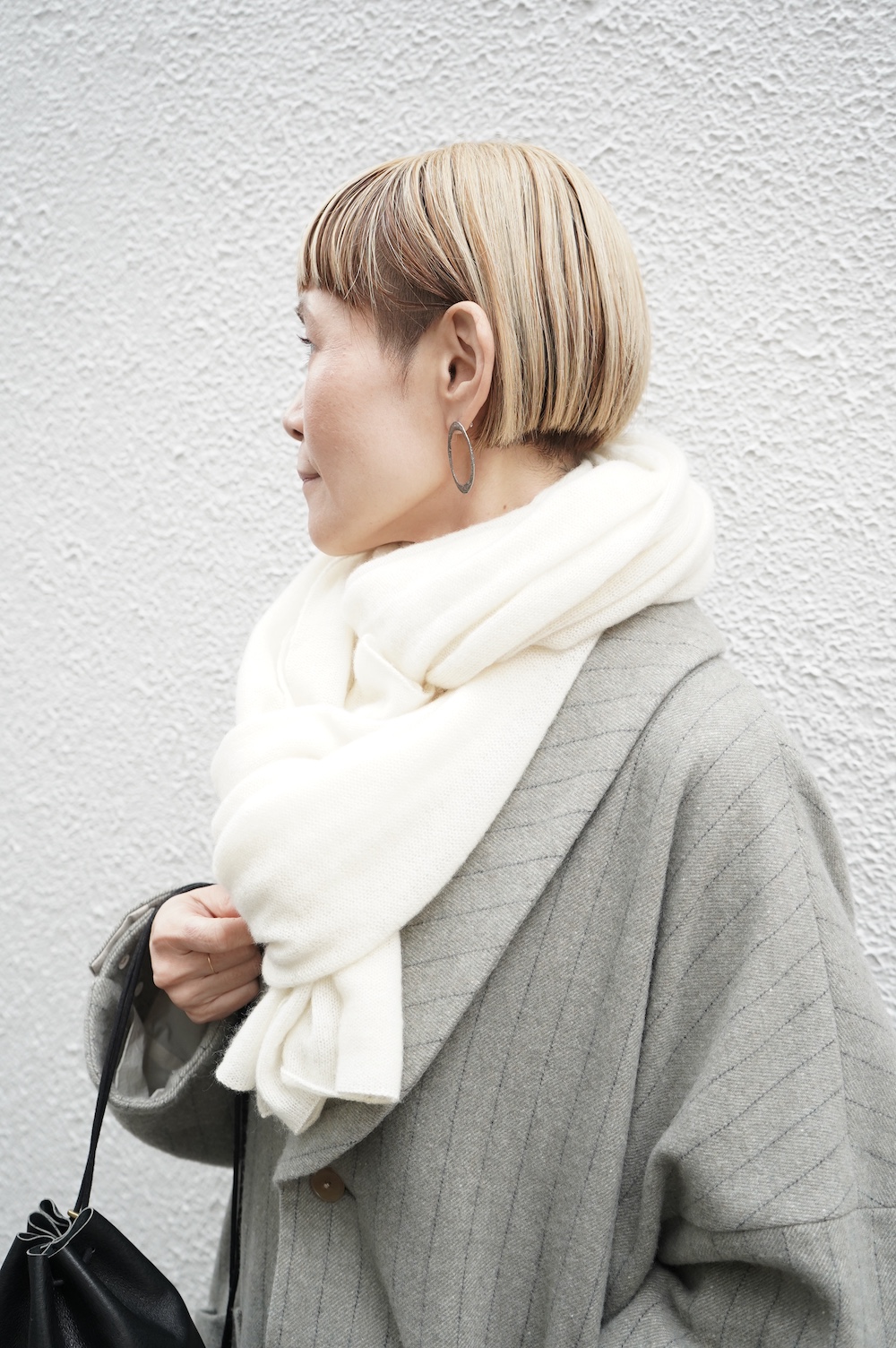 FREEMAN--B カシミアゆる編みストール・中 annabelle