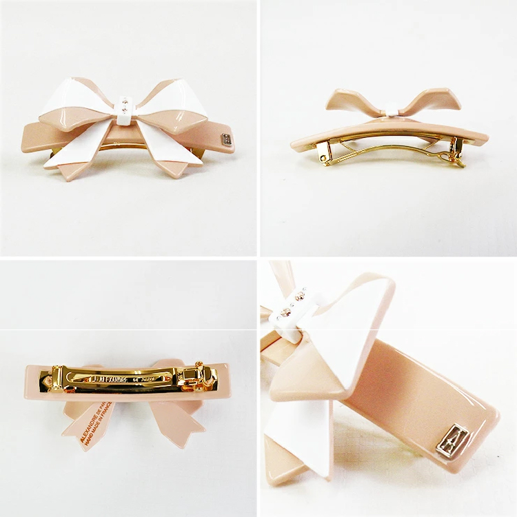 ALEXANDRE DE PARIS】アレクサンドル ドゥ パリ 6cm リボン バレッタ