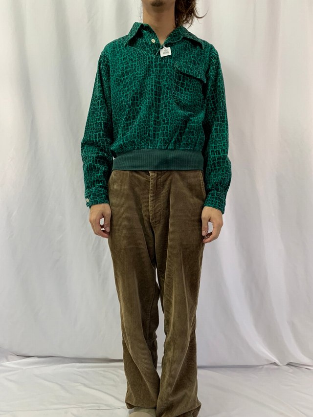 50年代 50s 総柄 開襟 ループカラー 長袖 | ビンテージ古着屋Feeet