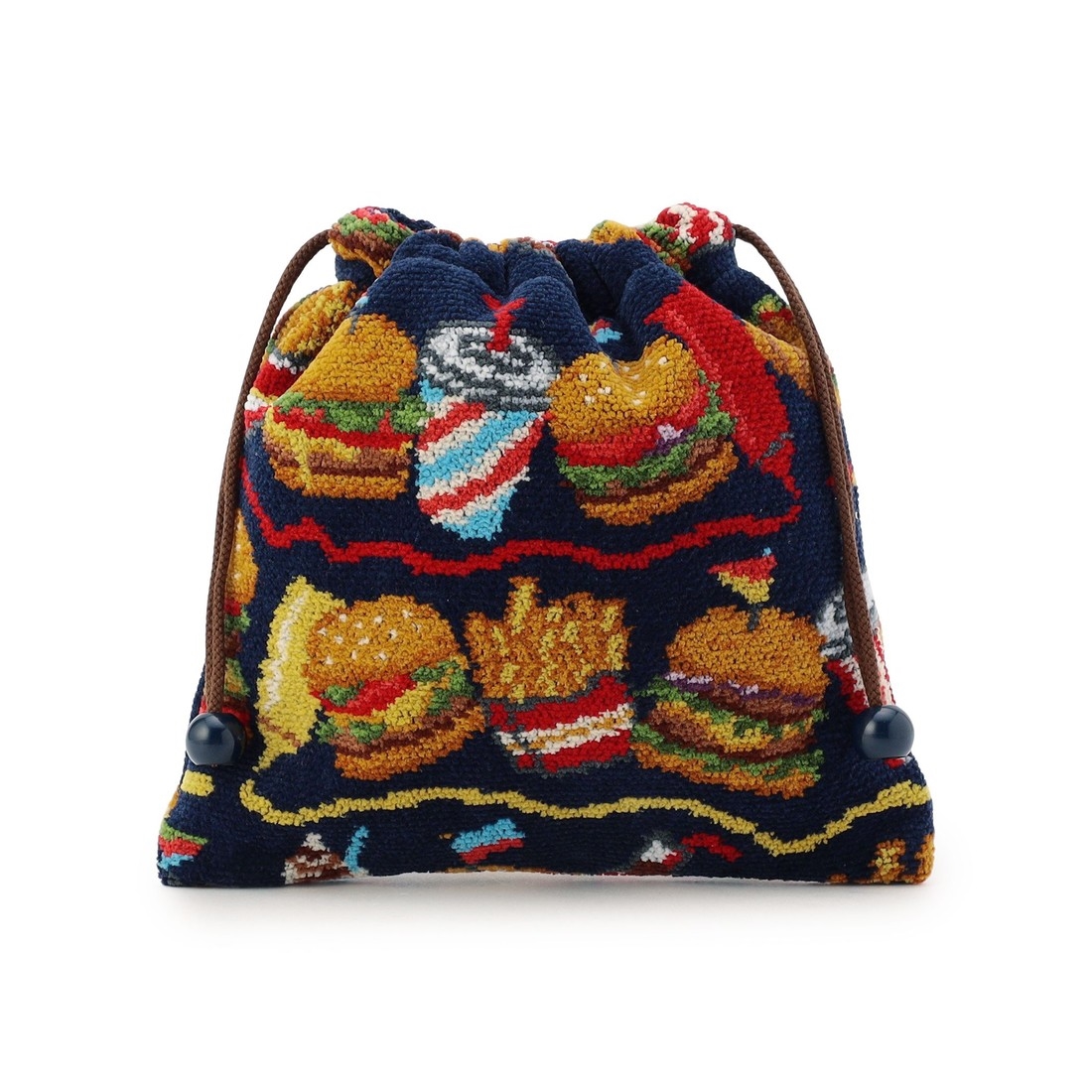 バーガーショップ 巾着 L/BUR-257127(ネイビー): LOVERARY BY FEILER