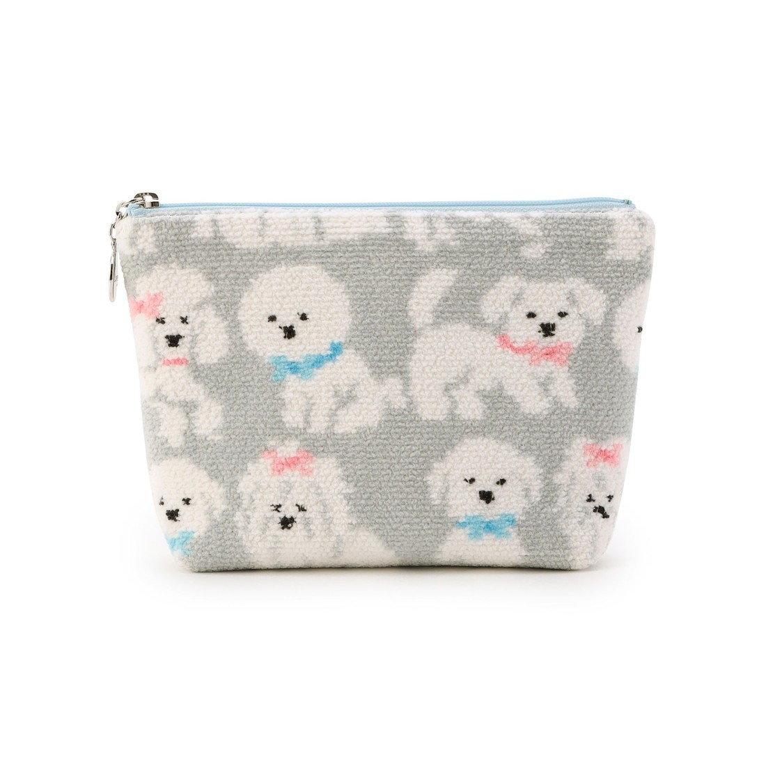 モフモフワンチャン 舟型ポーチM L/MWC-257365(シルバーグレー