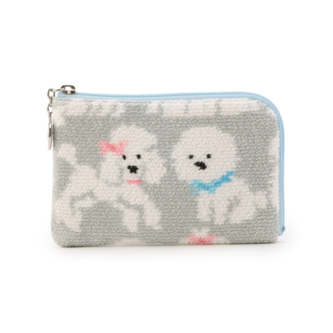 モフモフワンチャン L字ポーチ L/MWC-257362(シルバーグレー