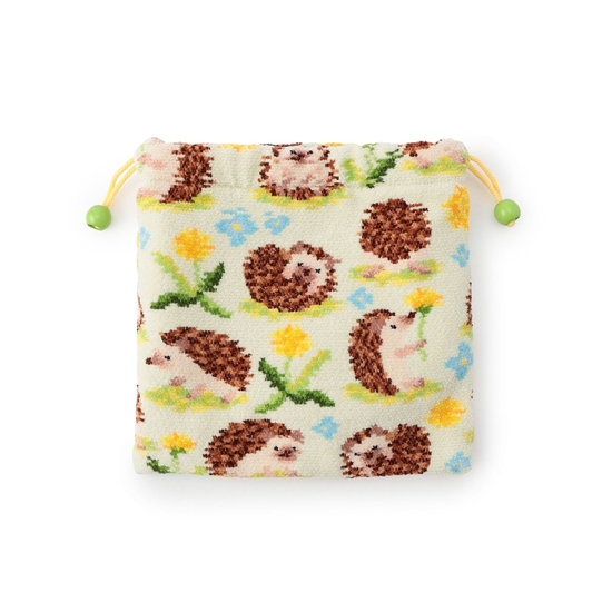 チクチクハリネズミ 巾着 L/CCH-233024(ペールグリーン): LOVERARY BY