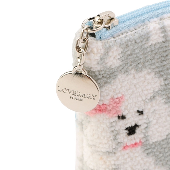 モフモフワンチャン 舟型ポーチM L/MWC-257365(シルバーグレー