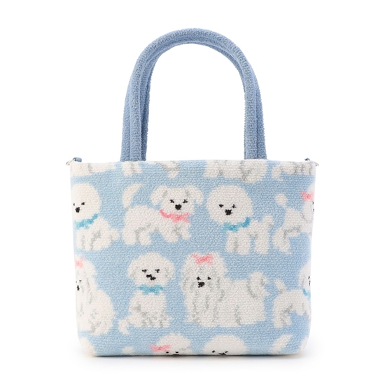 モフモフワンチャン バッグ L/MWC-257369（WEB限定）(ペールブルー