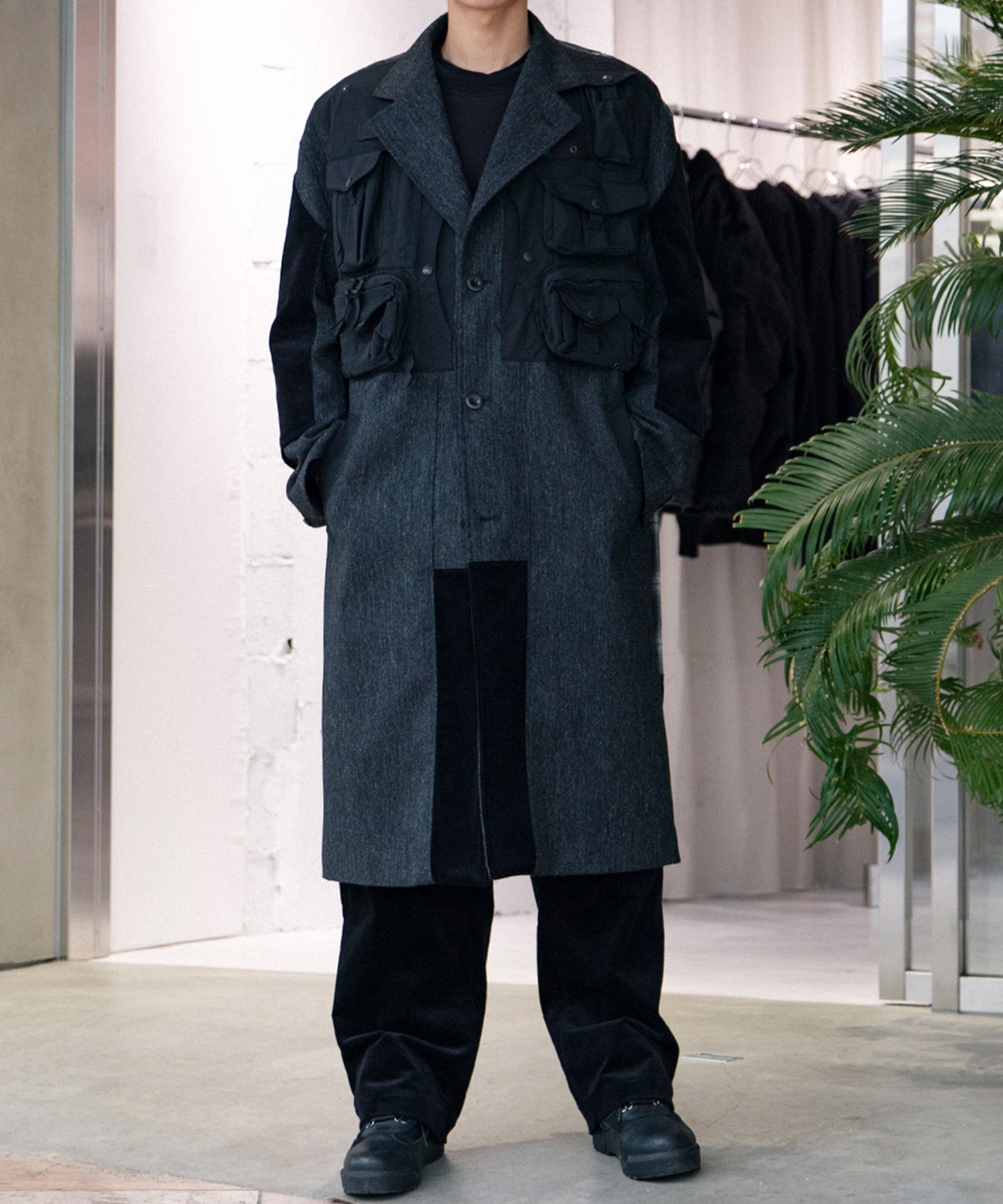 ウールツイードx綿フランネルチェックxエステルオックス Filson W