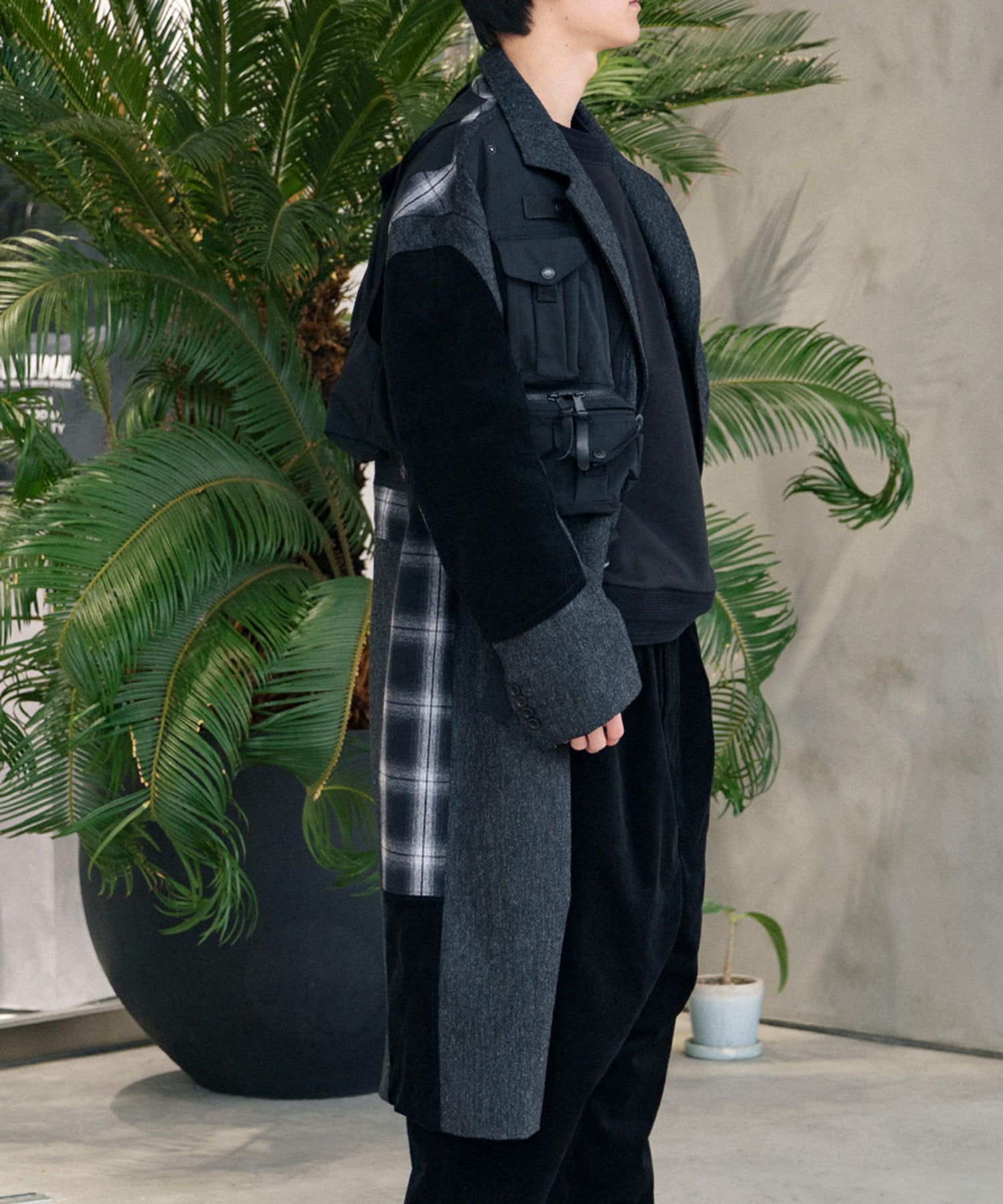 ウールツイードx綿フランネルチェックxエステルオックス Filson W